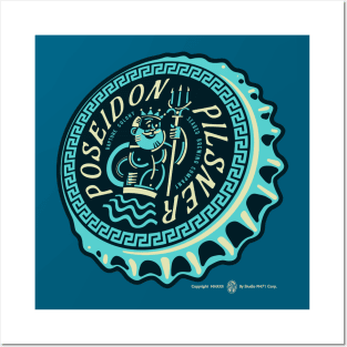 Vintage Poseidon Pilsner Bottlecap Posters and Art